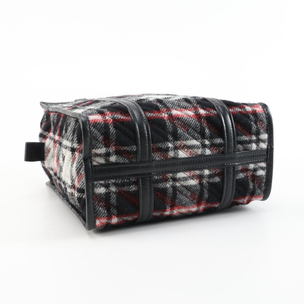 Balenciaga Bazar Convertible Lambswool Tartan Tote - Picture 3 of 7